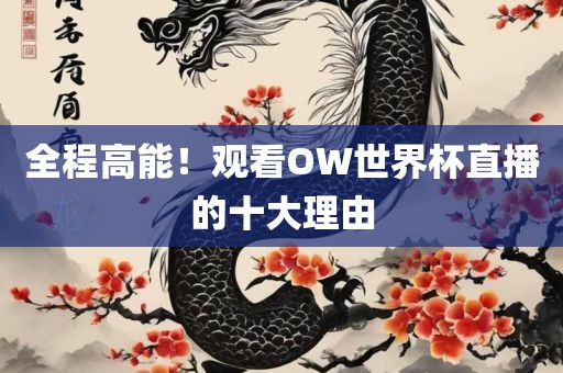 全程高能！观看OW世界杯直播的十大理由