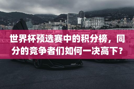 世界杯预选赛中的积分榜，同分的竞争者们如何一决高下？漯河市盈旭机械设备有限公司