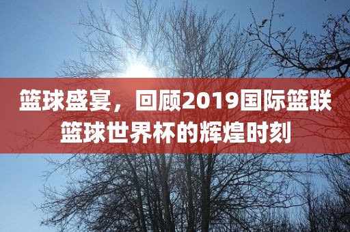 篮球盛宴，回顾2019国际篮联篮球世界杯的辉煌时刻漯河市盈旭机械设备有限公司