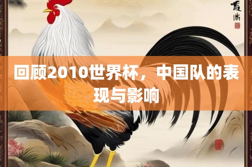 回顾2010世界杯，中国队的表现与影响
