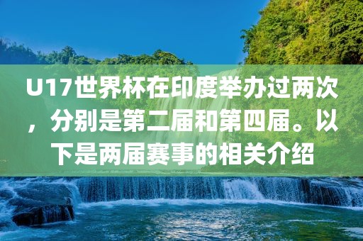 U17世界杯在印度举办过两次，分别是第二届和第四届。以下是两届赛事的相关介绍