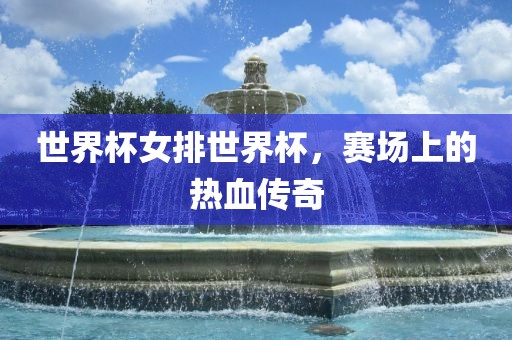 世界杯女排世界杯，赛场上的热血传奇