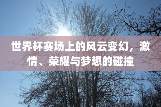 世界杯赛场上的风云变幻，激情、荣耀与梦漯河市盈旭机械设备有限公司想的碰撞