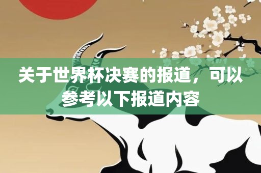 关于世界杯决赛的报道，可以参考漯河市盈旭机械设备有限公司以下报道内容