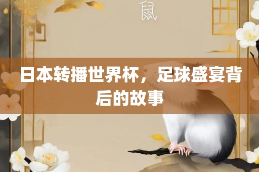 日本转播世界杯，足球盛宴背后的故事漯河市盈旭机械设备有限公司