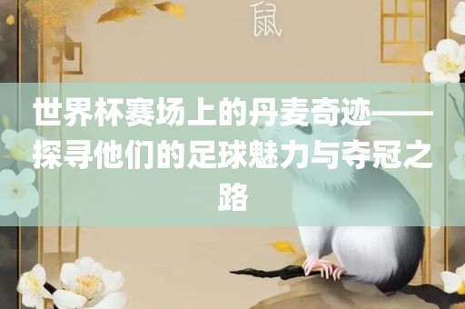 世界杯赛场上的丹麦奇迹——探寻他们的足球魅力与夺冠之路漯河市盈旭机械设备有限公司