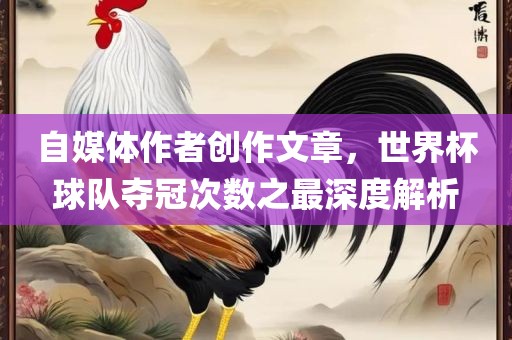 自媒体作者创作文章，世界杯球队夺冠次数之最深度解析漯河市盈旭机械设备有限公司