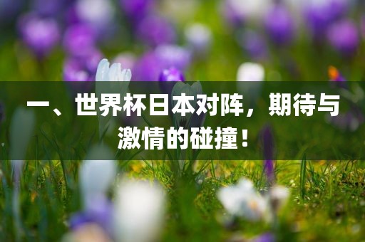 一、世界杯日本对阵，期待与激情的碰撞！
