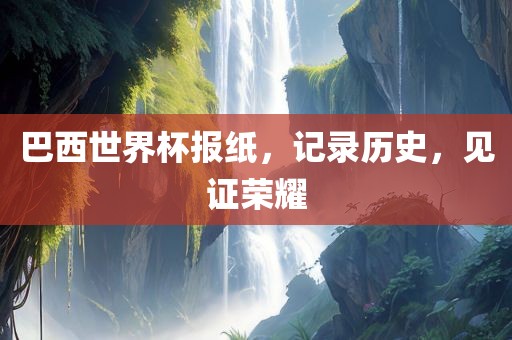 巴西世界杯报纸，记录历史，见证荣耀漯河市盈旭机械设备有限公司