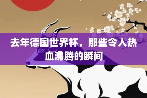 去年德国世界杯，那些令人热血沸腾的瞬间