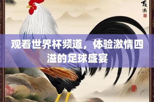 观看世界杯频道，体验激情四溢的足球盛宴漯河市盈旭机械设备有限公司