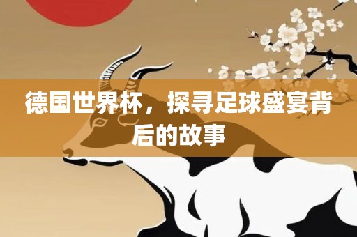 德国世界杯，探寻足球盛宴背后的故事