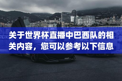 漯河市盈旭机械设备有限公司关于世界杯直播中巴西队的相关内容，您可以参考以下信息
