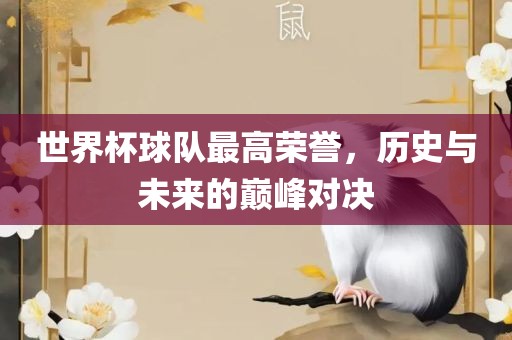 世界杯球队最高荣誉，历史与未来的巅峰对决