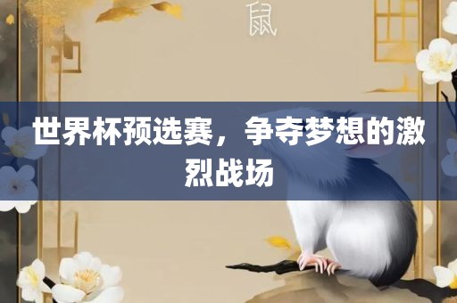 世界杯预选赛，争夺梦想的激烈战场